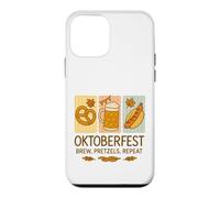 Carcasa para iPhone 12 Mini Se repiten los Pretzels con Cerveza del Oktoberfest