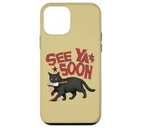 Carcasa para iPhone 12 Mini See Ya Soon Dark Cat Meme Design Womens Girls