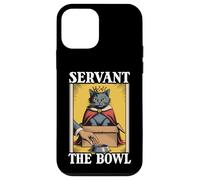 Carcasa para iPhone 12 Mini Servant The Bowl Cat In Box - Cuenco de Comida con diseño de Gato Divertido