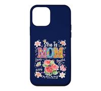 Carcasa para iPhone 12 Mini She Is Mom Floral Cute Mama - Gráfico de Flores para el día de