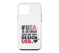 Carcasa para iPhone 12 Mini Si Estados Unidos es Tan Bueno, ¿por qué USB Retro Humor Coder Tech America?