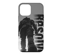 Carcasa para iPhone 12 Mini Silueta Soleada Caminando por la Ciudad del Fin del Norte Diseño de Arte Urbano Monocromo Moderno Fresco Hombre Ciudad Simple Personalidad
