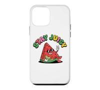 Carcasa para iPhone 12 Mini Símbolo de la Paz con Forma de sandía Stay Juicy Chill, Estilo Retro y
