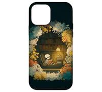 Carcasa para iPhone 12 Mini Skeleton Reading Nook Floral Librarian Bookshelf Cozy Flower