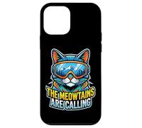 Carcasa para iPhone 12 Mini Ski Cat Meowtains Calling Snowboard Winter Mountain Funny