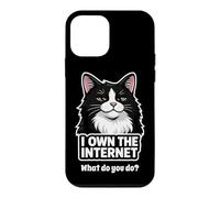 Carcasa para iPhone 12 Mini Smug Tuxedo Cat posee el felino Divertido de Internet