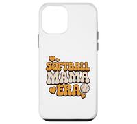 Carcasa para iPhone 12 Mini Softball Mama Era Retro Groovy Baseball Mom Vibes Love Cute