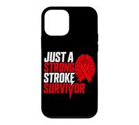 Carcasa para iPhone 12 Mini Solo un Fuerte sobreviviente de accidente cerebrovascular Ataque isquémico del Cerebro Rojo