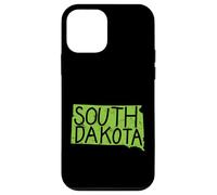 Carcasa para iPhone 12 Mini South Dakota Mapa Esquema Estados Unidos América