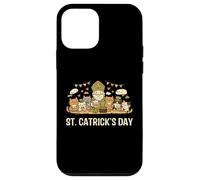 Carcasa para iPhone 12 Mini St Catricks Day Cat Design Funny Irish Cats Drinking in Pub