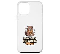 Carcasa para iPhone 12 Mini Stay Cozy Beaver Vibes - Peluche de Castor