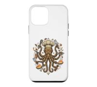Carcasa para iPhone 12 Mini Steampunk Octopus Chef Cook Mechanical Cuisine