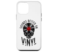 Carcasa para iPhone 12 Mini Suena Mejor en coleccionista de Discos de Vinilo Retro Vintage Calavera