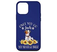 Carcasa para iPhone 12 Mini Sunflowers JRT Dog Lover Once You Go Jack Never Back