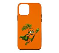 Carcasa para iPhone 12 Mini Superhéroe Zanahoria - Divertido diseño de Dibujos Animados Vegetales