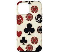 Carcasa para iPhone 12 Mini Tarjeta clásica del Casino símbolos ilustración con Dados y fichas