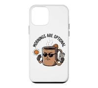 Carcasa para iPhone 12 Mini Taza de café gruñón sarcástica antivibraciones matutinas Arte de Dibujos Animados