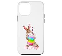 Carcasa para iPhone 12 Mini Tengo Esta Linda Bebida de batido con Forma de arcoíris con Forma de Conejito Que es motivadora