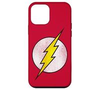 Carcasa para iPhone 12 Mini The Flash Logo Distressed White & Yellow