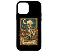 Carcasa para iPhone 12 Mini The Reader Skeleton Leyendo Libros Tarot Card Dark Academia