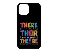 Carcasa para iPhone 12 Mini There Their They're Funny Grammar English Teacher Humor