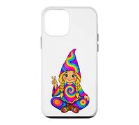 Carcasa para iPhone 12 Mini Tie Dye GNOME Peace Sign Hippie GNOME Lover Women Girls