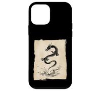 Carcasa para iPhone 12 Mini Tinta Dragón Zen Flow Japonés Sumi Art
