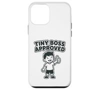 Carcasa para iPhone 12 Mini Tiny Boss Approved - Divertido gráfico humorístico para niños pequeños