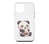 Carcasa para iPhone 12 Mini Tiny Panda Bebiendo Té Boba Chibi Kawaii Cute Art