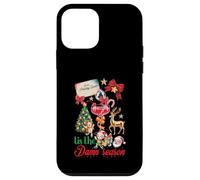 Carcasa para iPhone 12 Mini Tis The Damn Season Santa Reno Elfo Cóctel Navidad