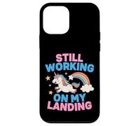 Carcasa para iPhone 12 Mini Todavía Trabajando en mi Aterrizaje Unicornio Arco Iris Divertido