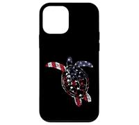 Carcasa para iPhone 12 Mini Tortuga de Estados Unidos con Estrellas y Rayas