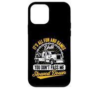 Carcasa para iPhone 12 Mini Tow Truck Driver Wrecker Its All Fun Until You Don't Pass me