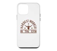 Carcasa para iPhone 12 Mini Trabajador más Duro en el Gimnasio Texas Steer Icon