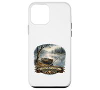 Carcasa para iPhone 12 Mini Tranquilo Lakeside Angler Amanecer Escape Wilderness