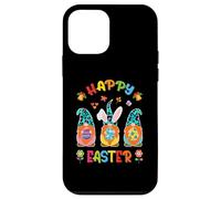 Carcasa para iPhone 12 Mini Tres gnomos Conejito sosteniendo Huevo Feliz día de Pascua Hombres Mujeres