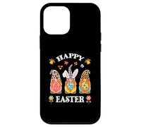 Carcasa para iPhone 12 Mini Tres gnomos Conejito sosteniendo Huevo Feliz día de Pascua Hombres Mujeres