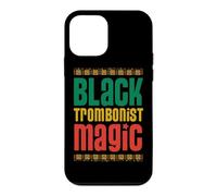 Carcasa para iPhone 12 Mini Trombonista Negro Magia Estilo Tribal Africano Negro Orgulloso