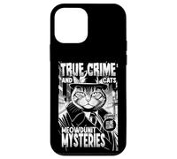 Carcasa para iPhone 12 Mini True Crime and Cats Meowdunit Mysteries, Divertido Amante de los Gatos