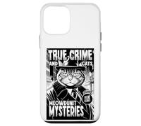 Carcasa para iPhone 12 Mini True Crime and Cats Meowdunit Mysteries, Divertido Amante de los Gatos