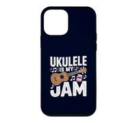 Carcasa para iPhone 12 Mini Ukelele Is My Jam Funny Music Juego de Palabras Músico Uke Guitarrista
