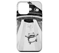 Carcasa para iPhone 12 Mini Ukiyo-e Style UFO secuestrando Linda Rana Pintura artística de Tinta