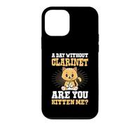 Carcasa para iPhone 12 Mini Un día sin Clarinete ¿Eres Gatito Me Funny Cat Pun