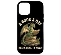 Carcasa para iPhone 12 Mini Un Libro al día Mantiene alejada la Realidad Dragon Book Lover Fantasía