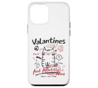 Carcasa para iPhone 12 Mini Valentines Is A Cat and A Bottle of Wine Cause I Love Them