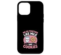 Carcasa para iPhone 12 Mini Vamos Juntos como Leche Y Galletas Pareja Kawaii