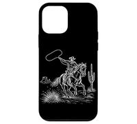 Carcasa para iPhone 12 Mini Vaquero Montando Caballo Western Rodeo Rancho Vida Texas Salvaje Oeste