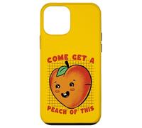 Carcasa para iPhone 12 Mini Ven a Obtener melocotón de Este Divertido Juego de Palabras de Frutas Kawaii