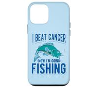 Carcasa para iPhone 12 Mini Vencí al cáncer Ahora voy a Pescar
