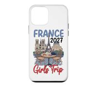 Carcasa para iPhone 12 Mini Viaje Chicas Francia 2027 Torre Eiffel París